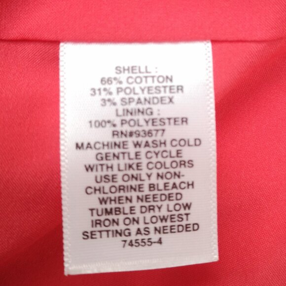 Liz Claiborne Ladies Size 16 Salmon 1 Button Closure Lined Blazer - Picture 6 of 10